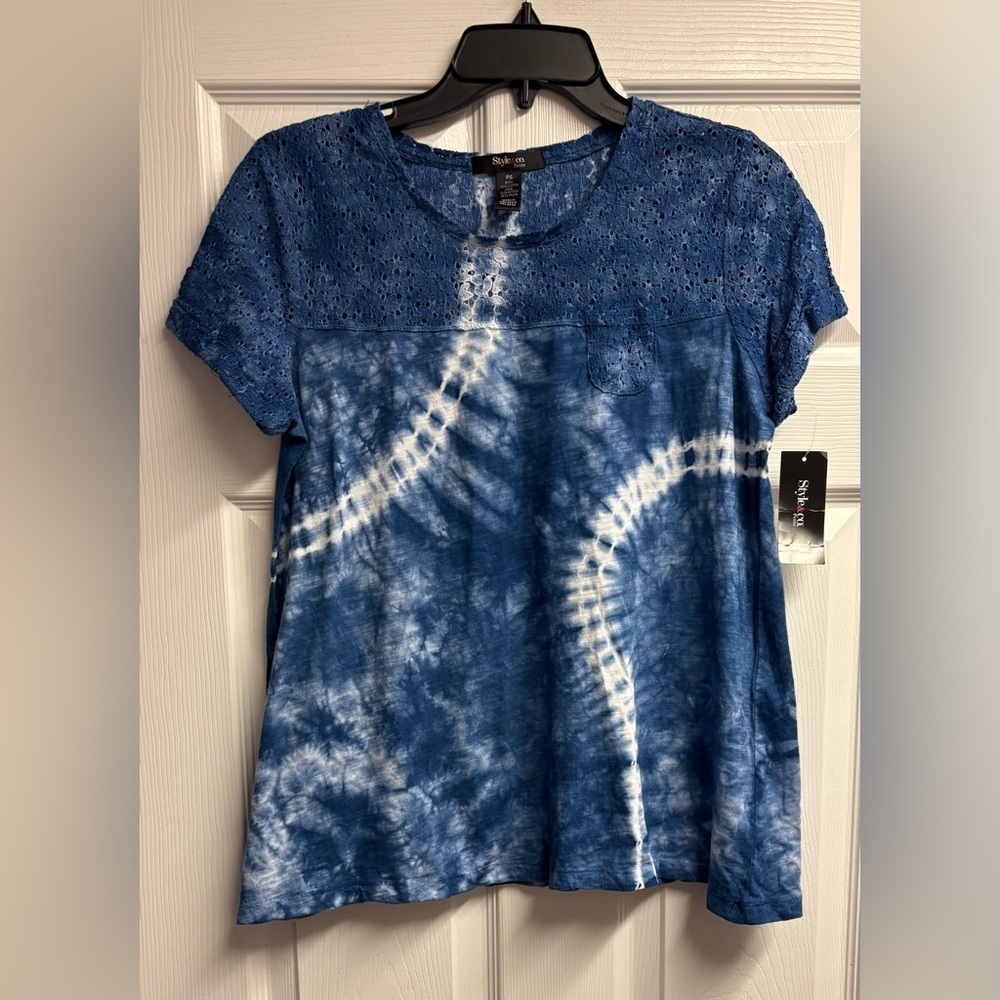 NWT Style & Co. Short Sleeve Top Size Petite Small